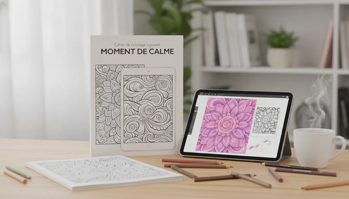 Cahier de Coloriage Anti-Stress 'Moments de Calme'