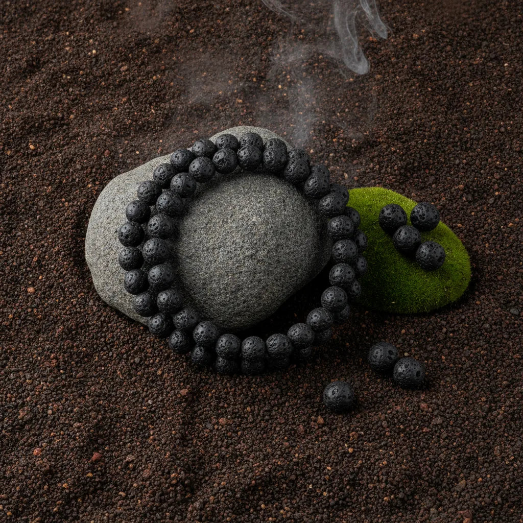 Bracelet Pierre de Lave : Ancrage & Équilibre