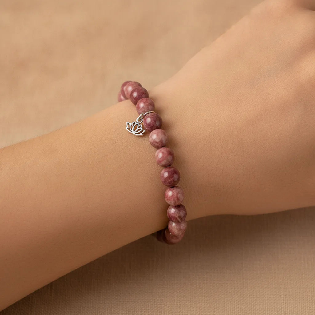 Bracelet Rhodochrosite 8mm - Amour-Propre & Guérison Émotionnelle