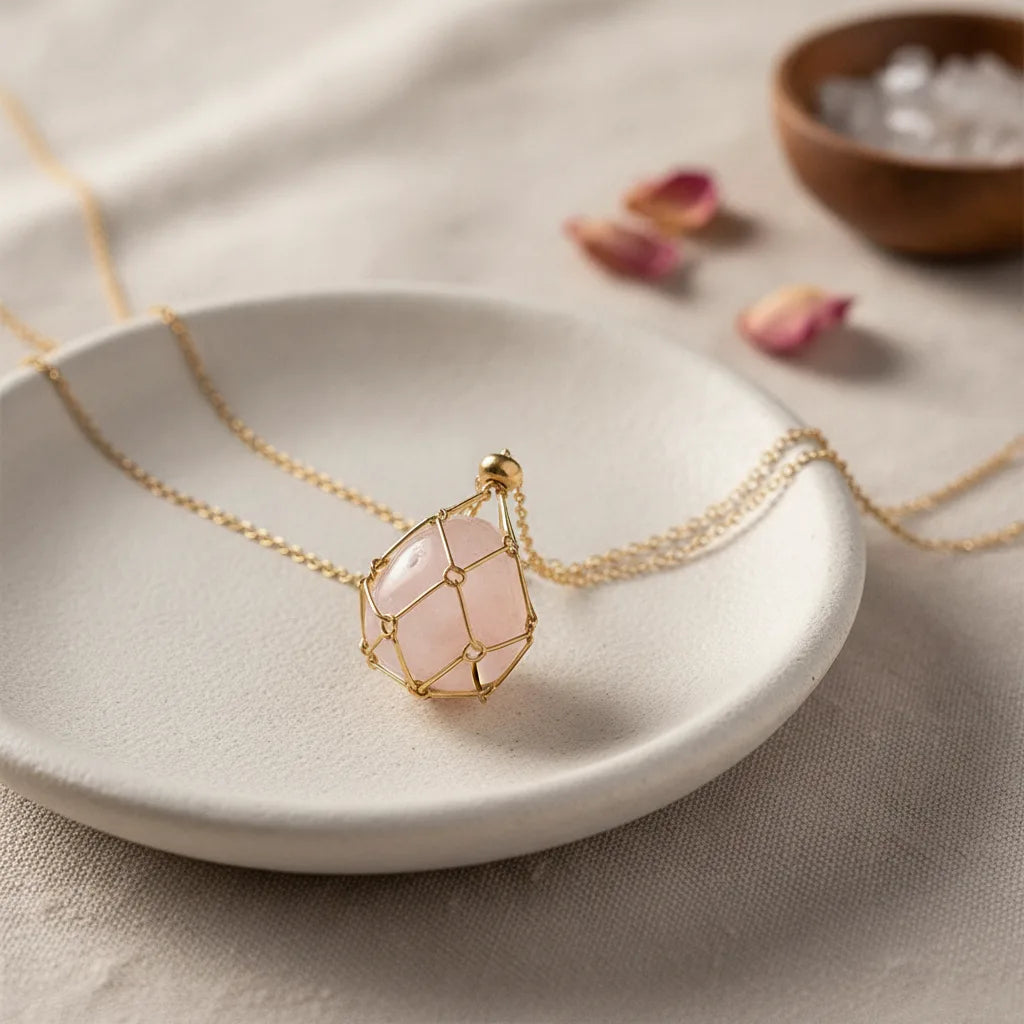 Collier Porte-Pierre "Déesse" - Élégance & Énergie Personnalisable