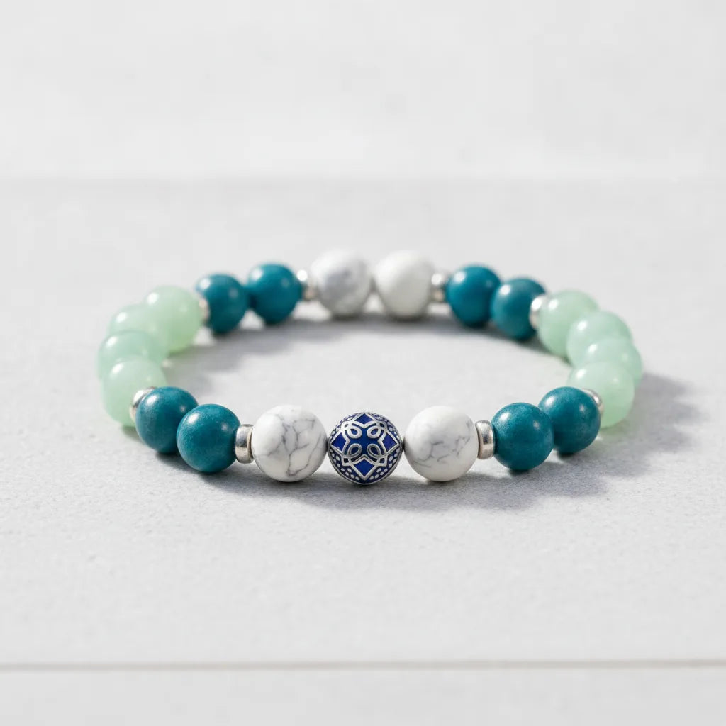 Bracelet Minceur Naturel : Apatite, Howlite, Amazonite