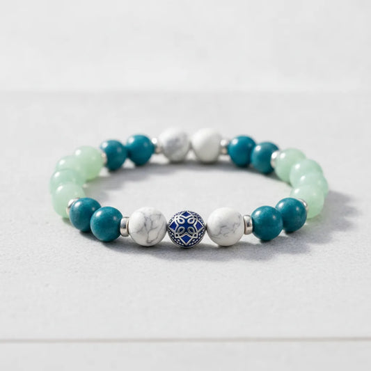 Bracelet Minceur Naturel : Apatite, Howlite, Amazonite