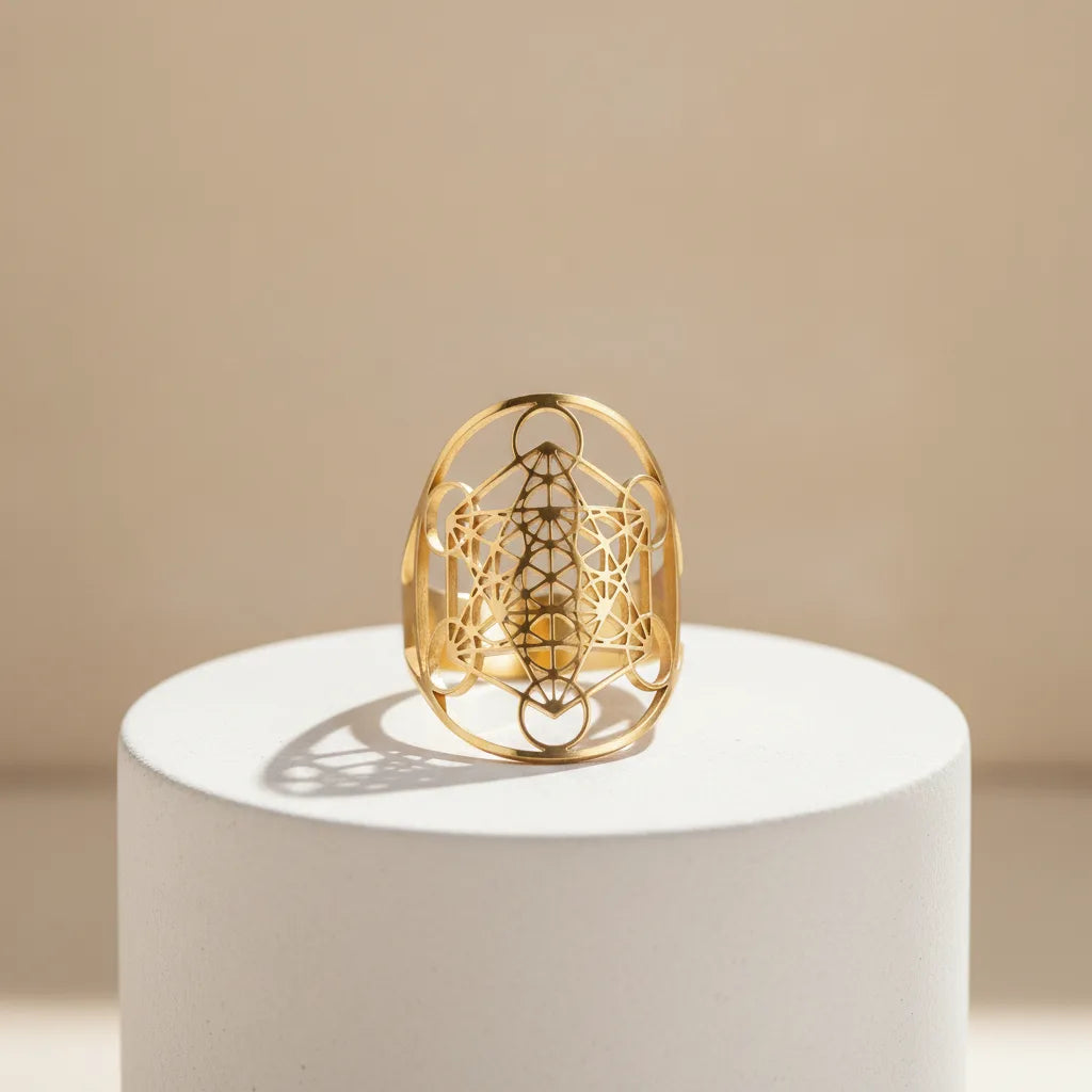 Bague Cube de Métatron Ajustable