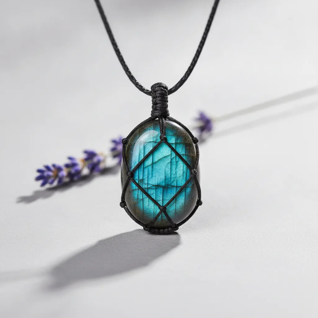 Pendentif Cœur de Dragon Labradorite AAA