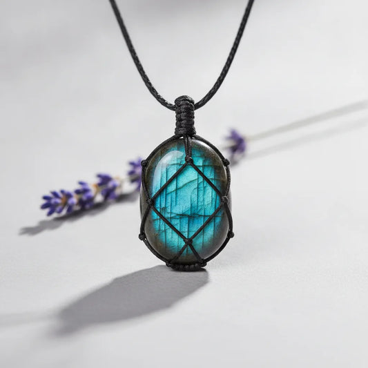 Pendentif Cœur de Dragon Labradorite AAA