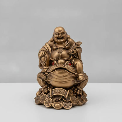 Statue Bouddha Bonne Fortune Dorée