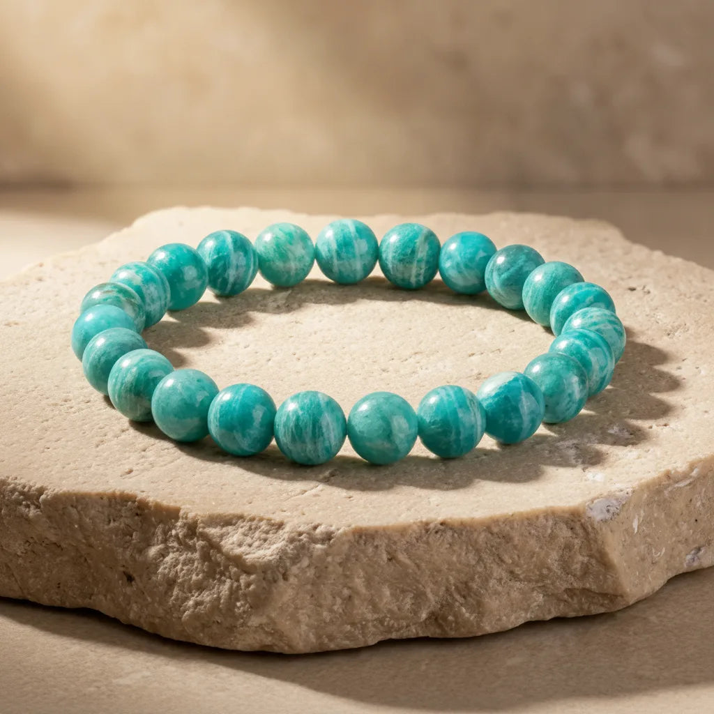 Bracelet Amazonite Royale : La Pierre des Conquérantes