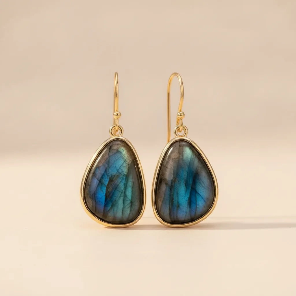 Boucles d'oreilles Élégance Labradorite