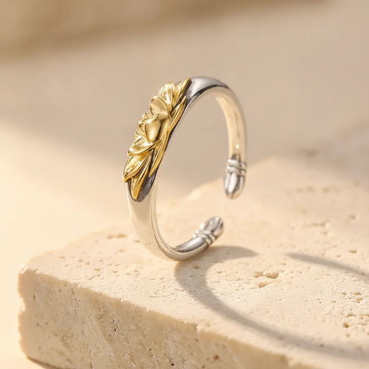 Bague Couronne de Lotus Argent 925