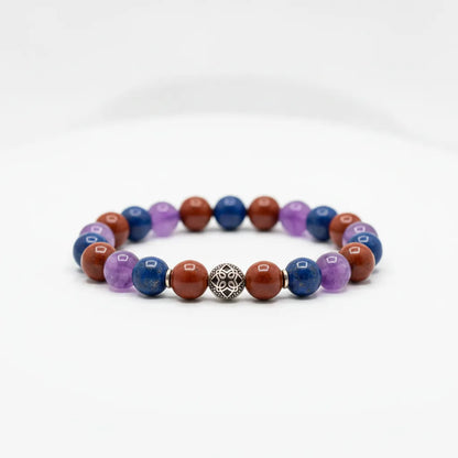 Bracelet Améthyste, Jaspe & Lapis Lazuli - Confort Articulaire