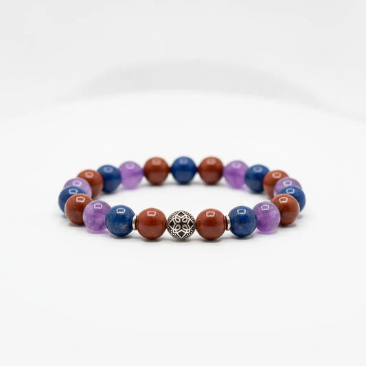 Bracelet Améthyste, Jaspe & Lapis Lazuli - Confort Articulaire