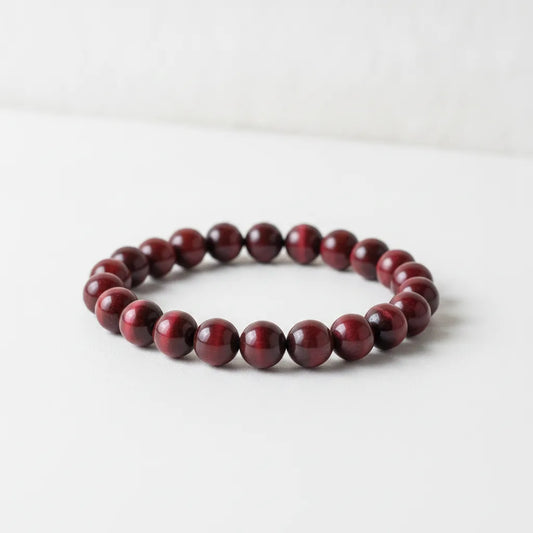 Bracelet Oeil de Tigre Rouge : Confiance & Courage