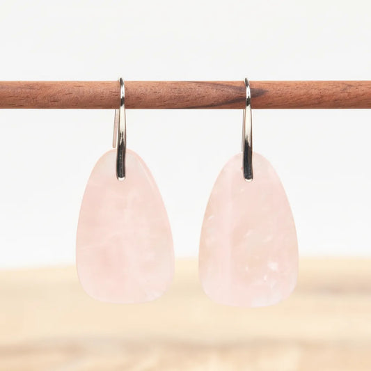 Boucles d'oreilles Douceur Quartz Rose