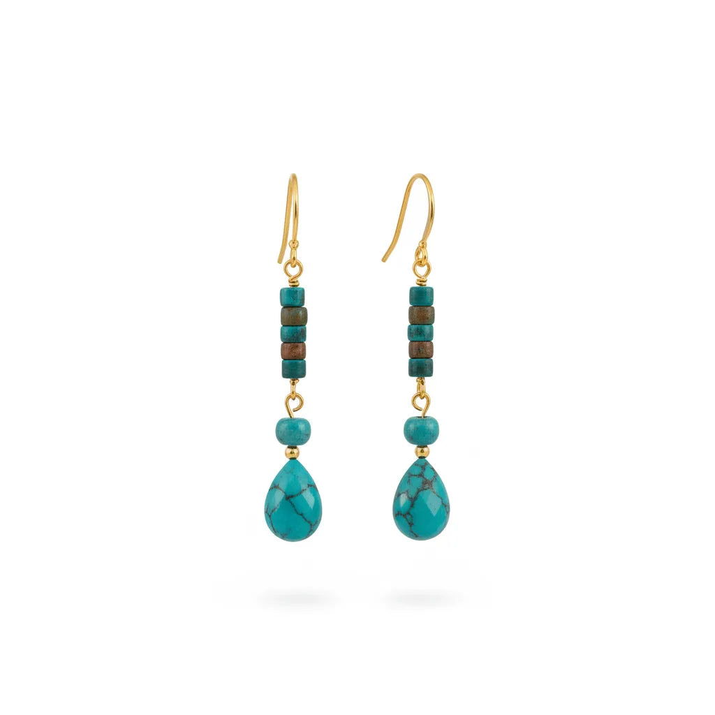 Boucles d'oreilles Turquoise Positivité