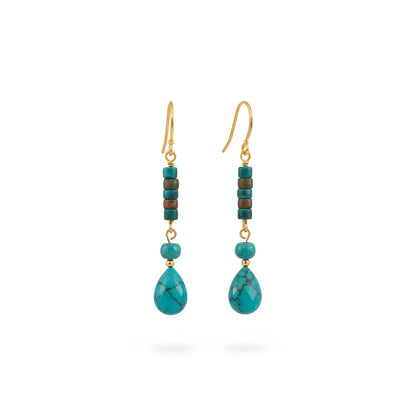 Boucles d'oreilles Turquoise Positivité