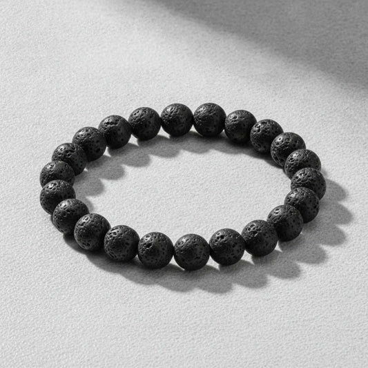 Bracelet Pierre de Lave : Ancrage & Équilibre