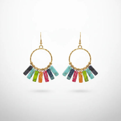Boucles d'oreilles Bohème 7 Chakras