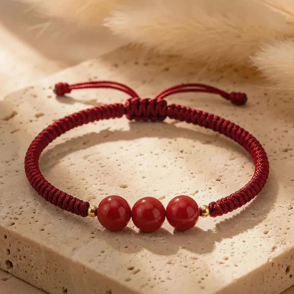 Bracelet Tibétain Cinabre Sang de Dragon