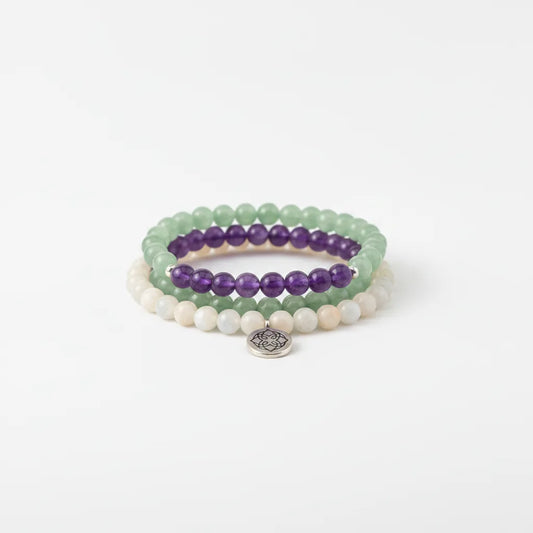 Mâlâ Maman Zen : Améthyste, Pierre de Lune, Aventurine