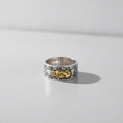 Anneau Sacré Pixiu : Fortune & Protection Tibétaine