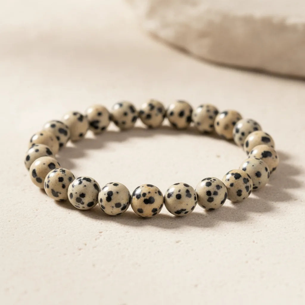 Bracelet Jaspe Dalmatien 8mm - Harmonie & Protection