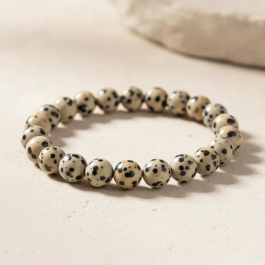 Bracelet Jaspe Dalmatien 8mm - Harmonie & Protection