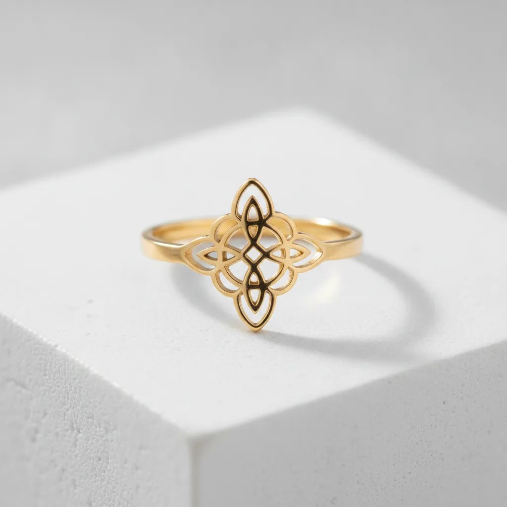 Bague Noeud de Sorcière Protection Éternelle Ajustable