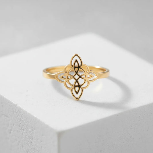 Bague Noeud de Sorcière Protection Éternelle Ajustable