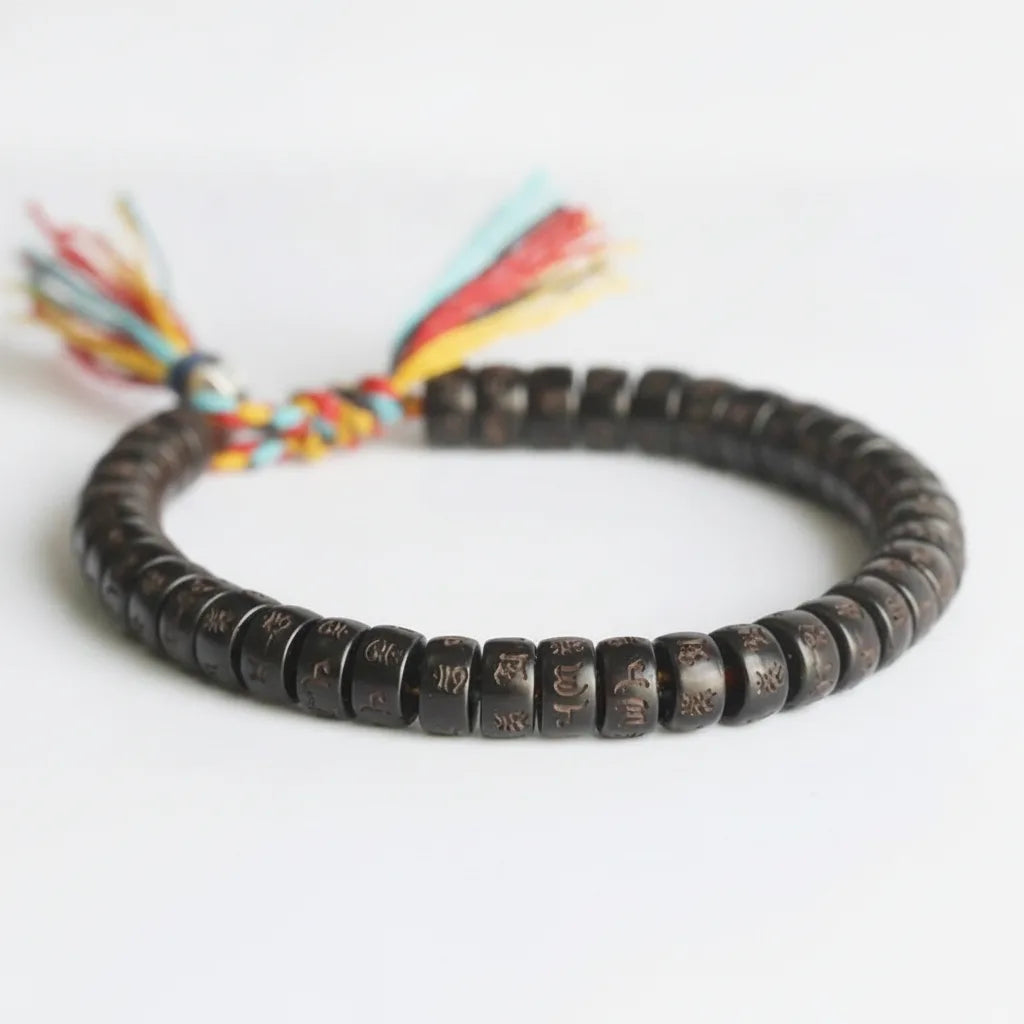 Bracelet Tibétain Om Mani Padme Hum - Porte-Bonheur Artisanal
