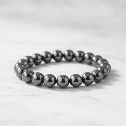 Bracelet Hématite 8mm : Protection & Ancrage