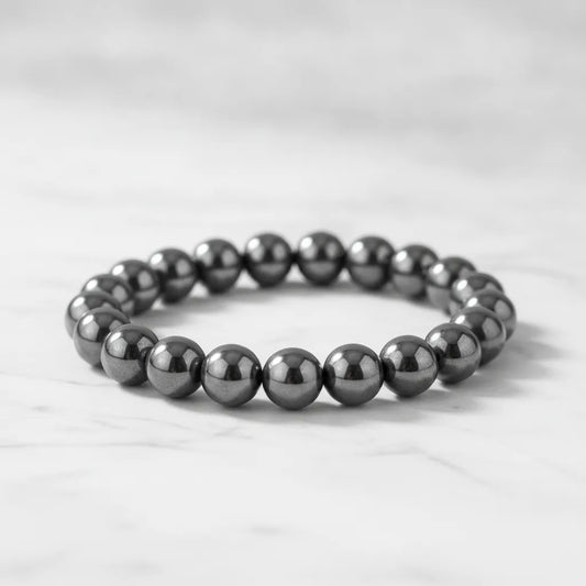 Bracelet Hématite 8mm : Protection & Ancrage