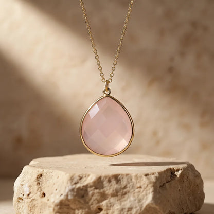 Collier Bulle de Tendresse Quartz Rose AAA