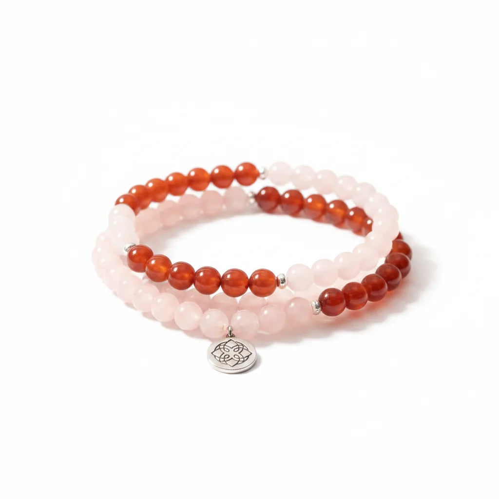 Mâlâ Désir Maternel : Cornaline, Quartz Rose, Pierre de Lune
