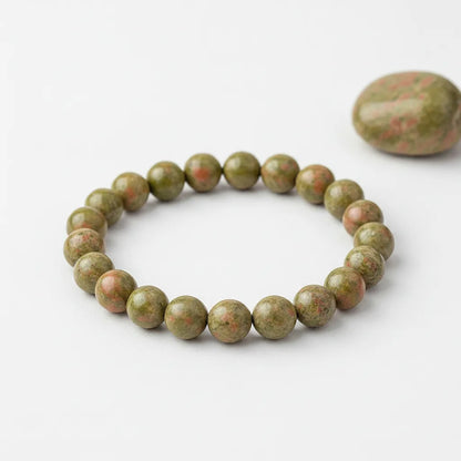 Bracelet Unakite 8mm - Équilibre Émotionnel & Spirituel