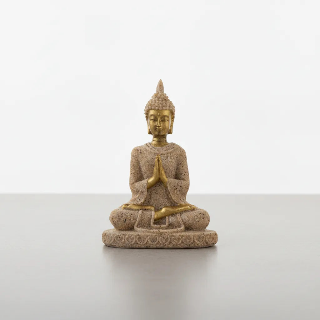 Statuette Bouddha Sérénité en Pierre de Grès