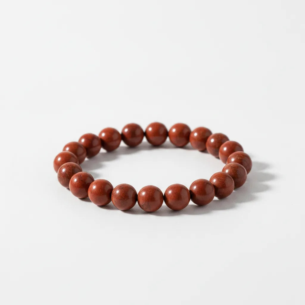 Bracelet Jaspe Rouge 8mm - Courage & Ancrage