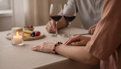 Bracelet Libido : Grenat, Cornaline, Rhodochrosite