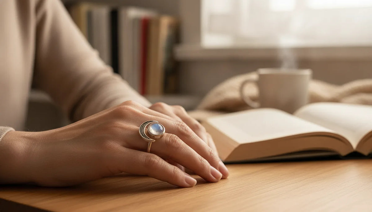 Bague Pierre de Lune Renaissance Lunaire