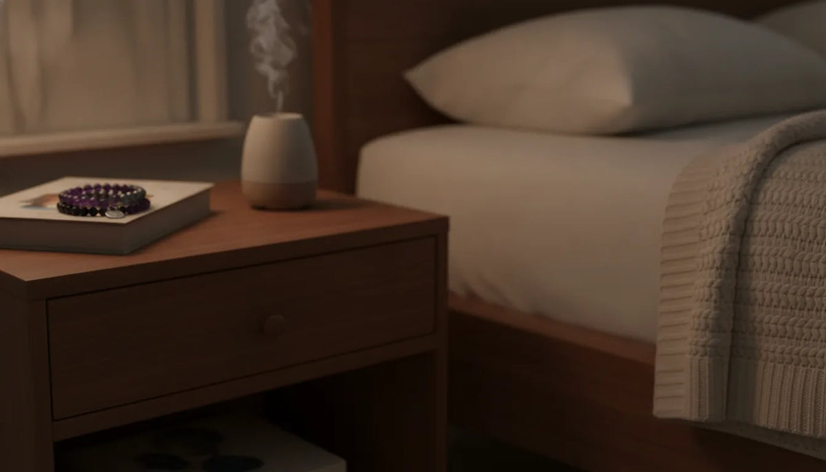 Mâlâ Douce Nuit : Améthyste, Hématite, Tourmaline pour un Sommeil Paisible
