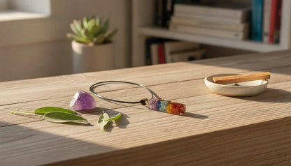 Pendentif Orgonite 7 Chakras Allongé