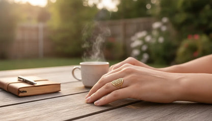 Bague Fleur de Vie Ajustable Harmonie Universelle