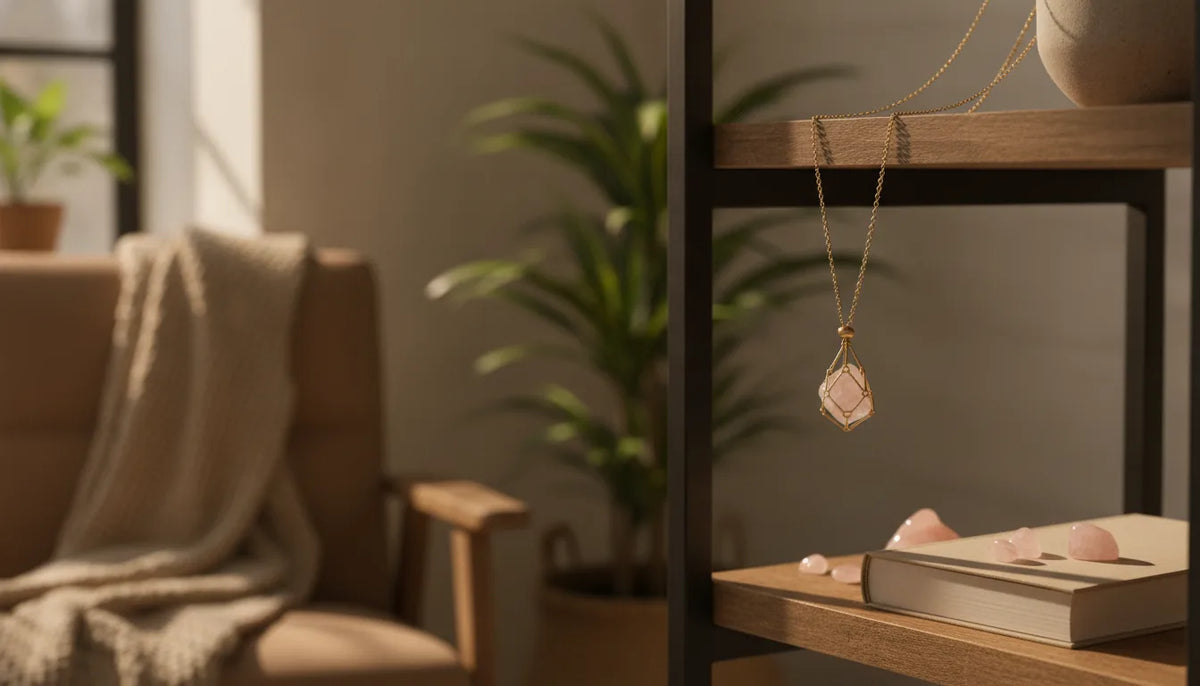 Collier Porte-Pierre "Déesse" - Élégance & Énergie Personnalisable