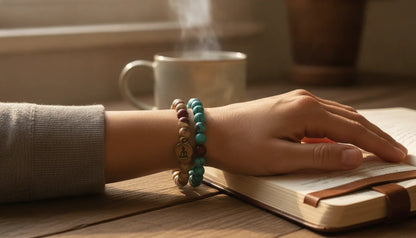 Duo Bracelets Jaspe Paysage & Impérial : Énergie & Confiance