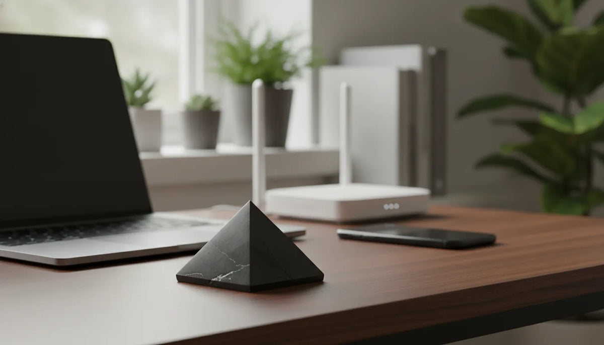 Pyramide Shungite : Bouclier Anti-Ondes Naturel