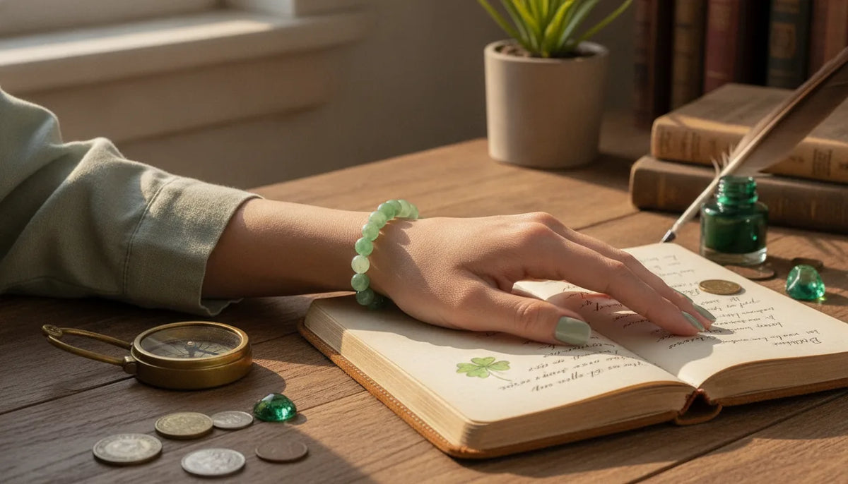 Bracelet Aventurine Verte : Chance & Prospérité