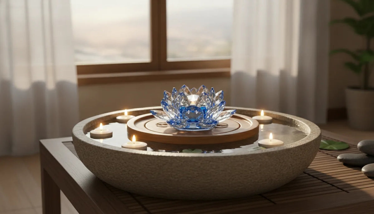 Fleur de Lotus Cristal K9 Feng Shui
