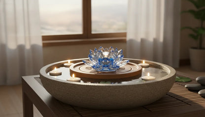 Fleur de Lotus Cristal K9 Feng Shui