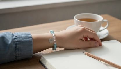 Bracelet Astrologique Personnalisé - Votre Signe & Cristal de Roche