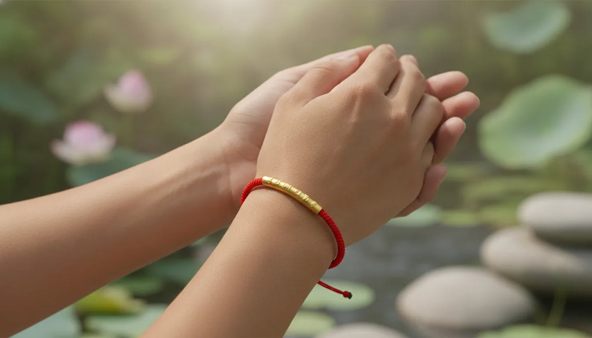 Bracelet Ma Bonne Étoile : Vœux & Mantra Tibétain Argent 925