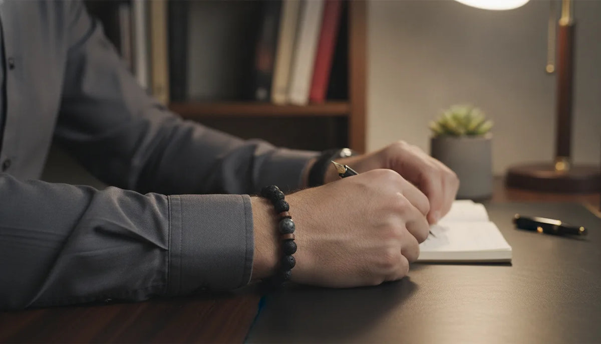 Bracelet L'Homme Zen Pierre de Lave